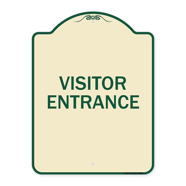 Entrance Visitor Entrance Heavy-Gauge Aluminum Architectural Sign, 24" H, TG-1824-24093